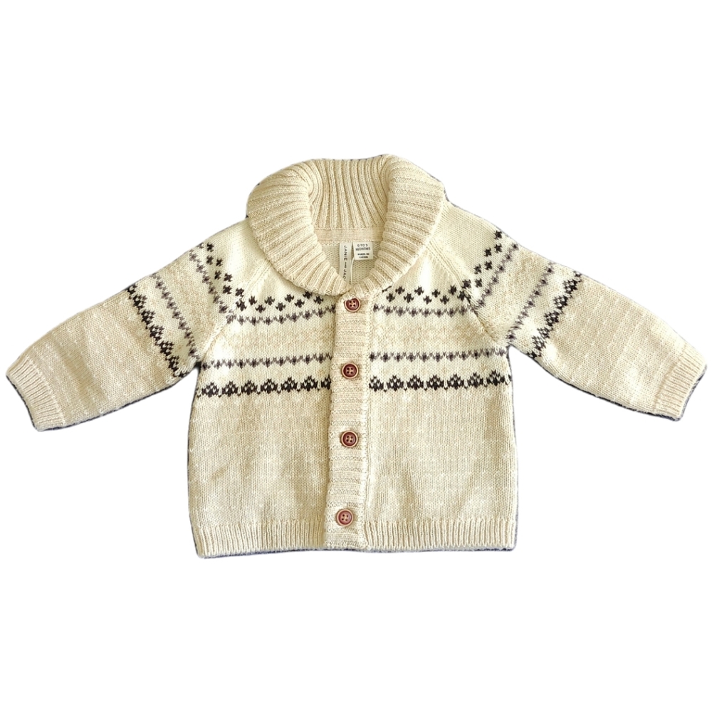 Janie and Jack The Favorite Fair Isle Baby Cardigan